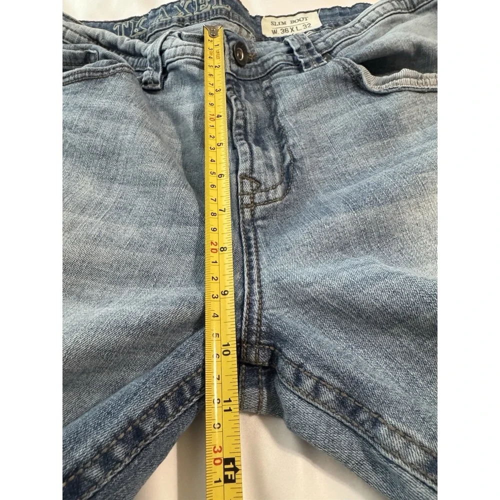 TK Axel Jeans Men's *FITS 36x31 Slim Boot Medium Wash‎ Stretch Denim
